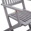 vidaXL Folding Outdoor Chairs 2 pcs with Cushions Solid Acacia Wood