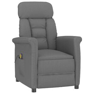 vidaXL Massage Chair Dark grey 70.5 x 96.5 x 95 cm Polyester