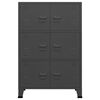 vidaXL Industrial Storage Chest Anthracite 75x40x115 cm Metal