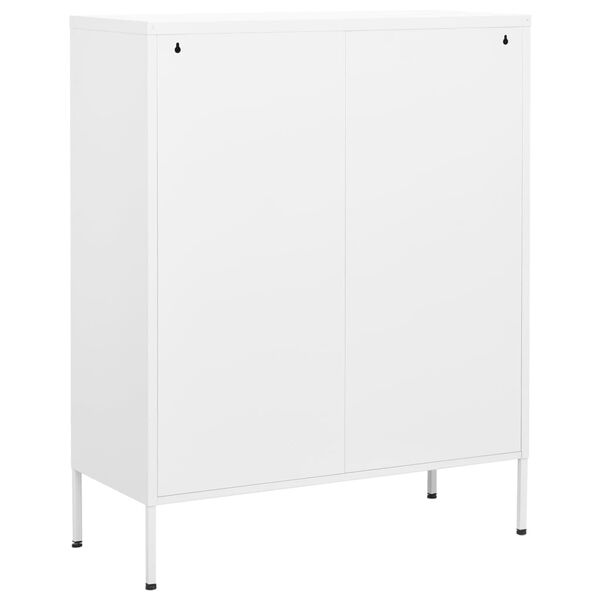 vidaXL Storage Cabinet White 80x35x101.5 cm Steel