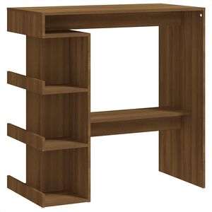 vidaXL Bar Table with Storage Rack Brown Oak 100x50x101.5cm Engineered Wood