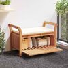 vidaXL Garden Storage Bench with Cushion 91 cm Solid Wood Acacia