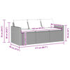 vidaXL Garden Sofa with Cushions 3-Seater Brown Poly Rattan