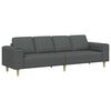 vidaXL Living Room Couch Dark Grey 250 x 77 x 76 cm Polyester