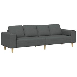 vidaXL Sofa Set Dark grey Fabric