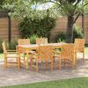 vidaXL Garden Dining Set 7 pcs Brown 200 x 90 x 74 cm