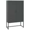 vidaXL Highboard | Anthracite | Steel | 80x35x135 cm | Adjustable Feet | Modern