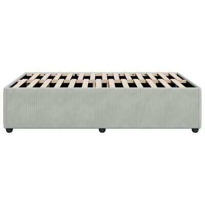 vidaXL Bed Frame without Mattress Light Grey Full Velvet