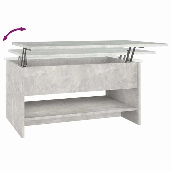 vidaXL Coffee Table Concrete Grey 80x50x40 cm Engineered Wood