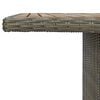 vidaXL 7 Piece Outdoor Dining Set with Cushions Poly Rattan Brown