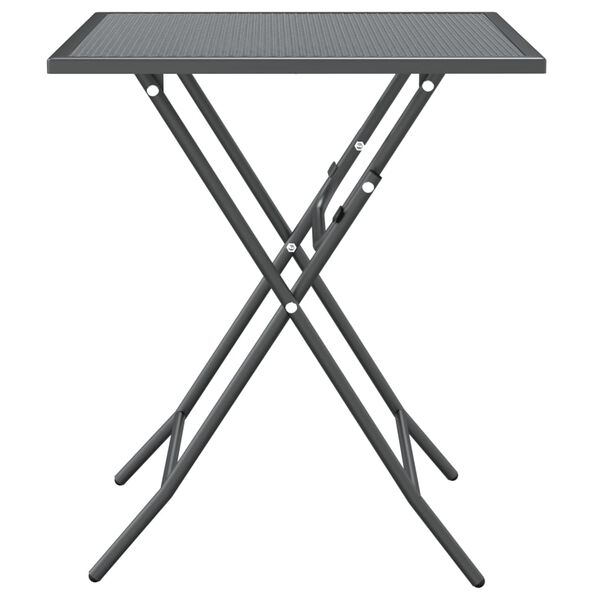 vidaXL 3 Piece Garden Dining Set Expanded Metal Mesh Anthracite