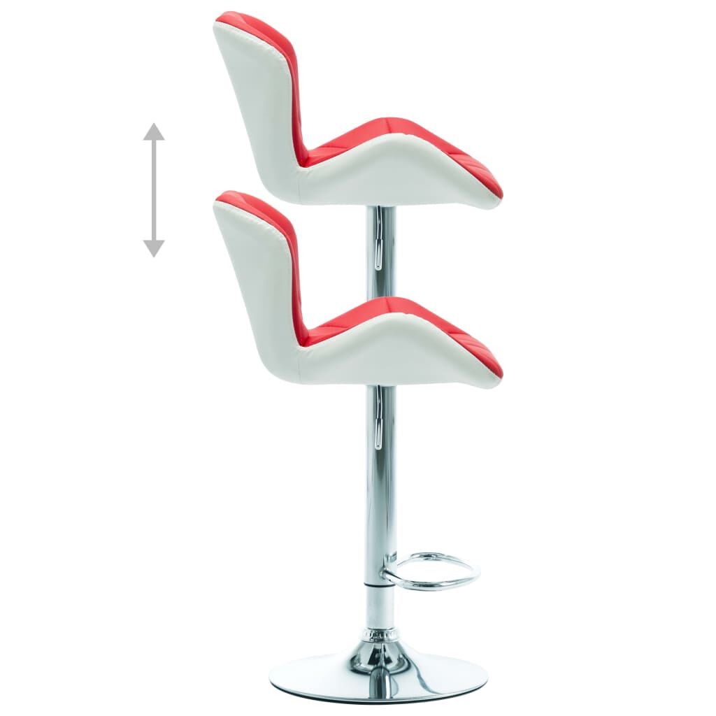 vidaXL Bar Stool Red Faux Leather