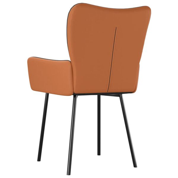 vidaXL Dining Chairs 2 pcs Black Fabric and Faux Leather