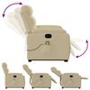 vidaXL Stand up Massage Recliner Chair Cream Fabric
