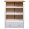 vidaXL Bookcase White 80x35x110 cm Solid Pine Wood Panama Range