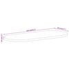 vidaXL Table Top 110x40x3.8 cm Oval Solid Wood Mango