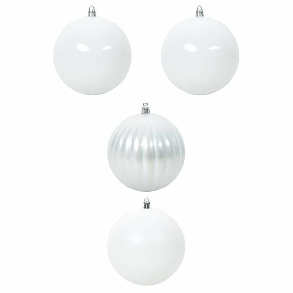 vidaXL Christmas Bauble Set 4 pcs White