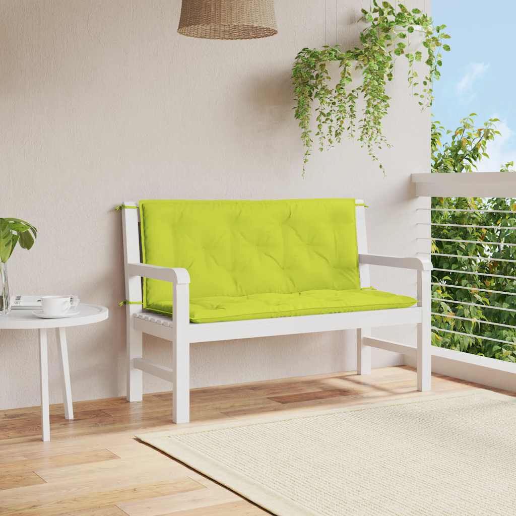 vidaXL Garden Bench Cushion Bright Green 120x(50+50)x7cm Oxford Fabric