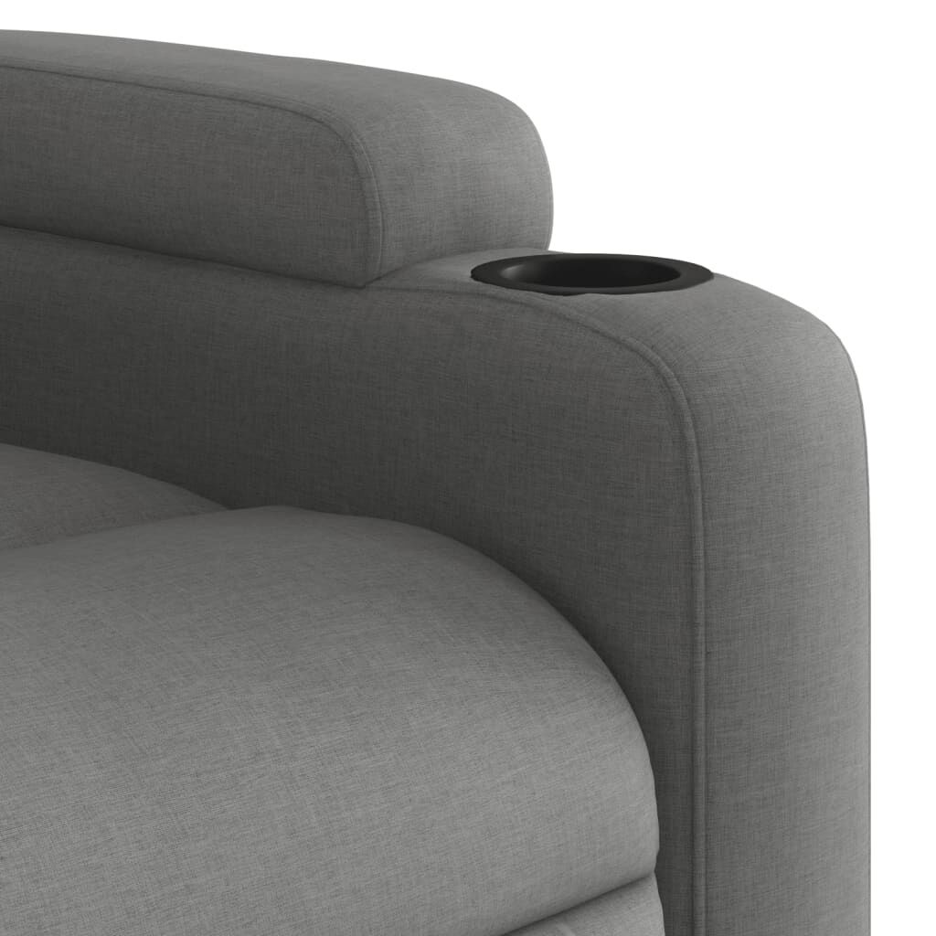 vidaXL Massage Recliner Chair Dark Grey Fabric