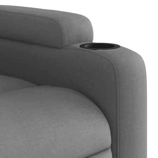 vidaXL Massage Recliner Chair Dark Grey Fabric