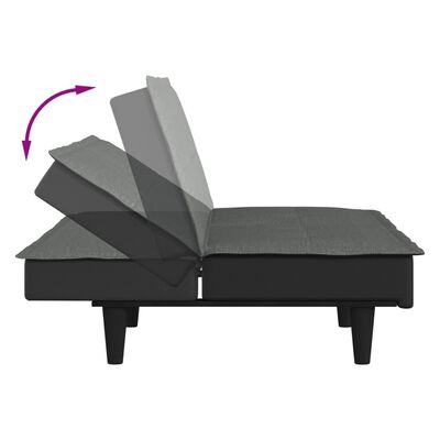 vidaXL Sofa Bed Dark Grey Fabric