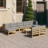 vidaXL 10 Piece Garden Lounge Set with Cushions Solid Pinewood