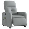vidaXL Electric Massage Recliner Chair Light Grey Fabric