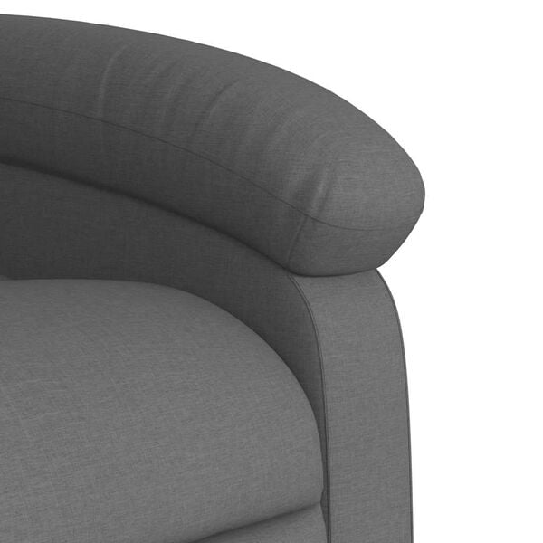 vidaXL Recliner Chair Dark Grey Fabric