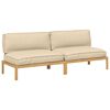 vidaXL Sofa Set with Cushion Beige 240 x 92 x 69 cm Solid Acacia Wood