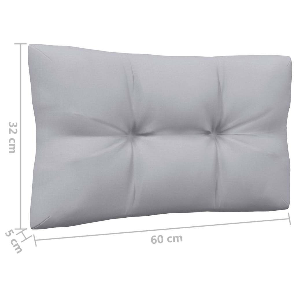vidaXL 2-Seater Garden Sofa with Grey Cushions Solid Pinewood