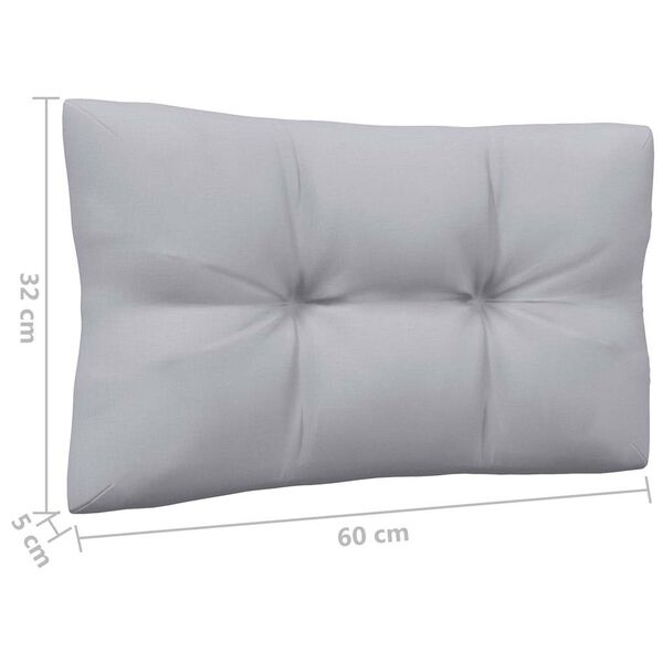 vidaXL 2-Seater Garden Sofa with Grey Cushions Solid Pinewood