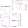 vidaXL Stand up Massage Recliner Chair Dark Grey Fabric