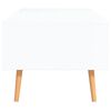 vidaXL Coffee Table White and Sonoma Oak 100x49.5x43 cm Engineered Wood