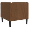 vidaXL Chesterfield Sofa Chair Brown Faux Suede Leather