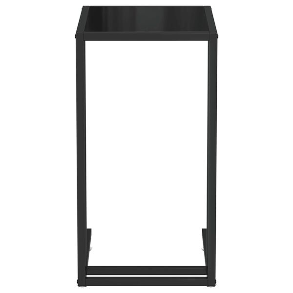 vidaXL Computer Side Table Black 50x35x65 cm Tempered Glass
