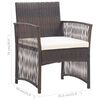 vidaXL 4 Piece Garden Lounge Set with Cushion Poly Rattan Brown