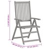 vidaXL Garden Reclining Chairs 6 pcs with Cushions Solid Acacia Wood