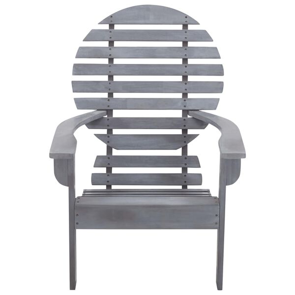 vidaXL Adirondack Chair Solid Acacia Wood Grey