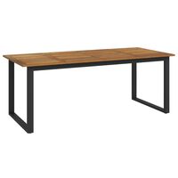 vidaXL Garden Table with U-shaped Legs 200x90x75 cm Solid Wood Acacia