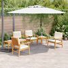 vidaXL Garden Sofa Set 6 pcs Brown 45 x 45 x 38cm Solid Acacia wood