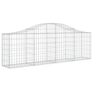 vidaXL Arched Gabion Basket 200x30x60/80 cm Galvanised Iron