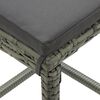 vidaXL 7 Piece Garden Bar Set with Cushions Poly Rattan Grey