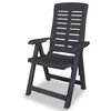 vidaXL 3 Piece Bistro Set Plastic Anthracite