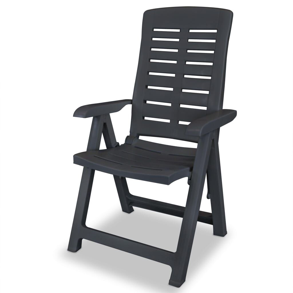 vidaXL 3 Piece Bistro Set Plastic Anthracite