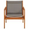 vidaXL Garden Lounge Chair Grey Solid Eucalyptus Wood and Textilene