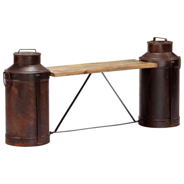 vidaXL Milk Bottle Bench 150x33x64 cm Solid Mango Wood