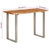 vidaXL Dining Table 110x50x76 cm Solid Wood Acacia