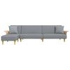 vidaXL L-shaped Sofa Bed Light Grey 279x140x70 cm Fabric