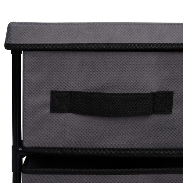 vidaXL Storage Cabinet with 6 Drawers 55x29x55 cm Grey Steel