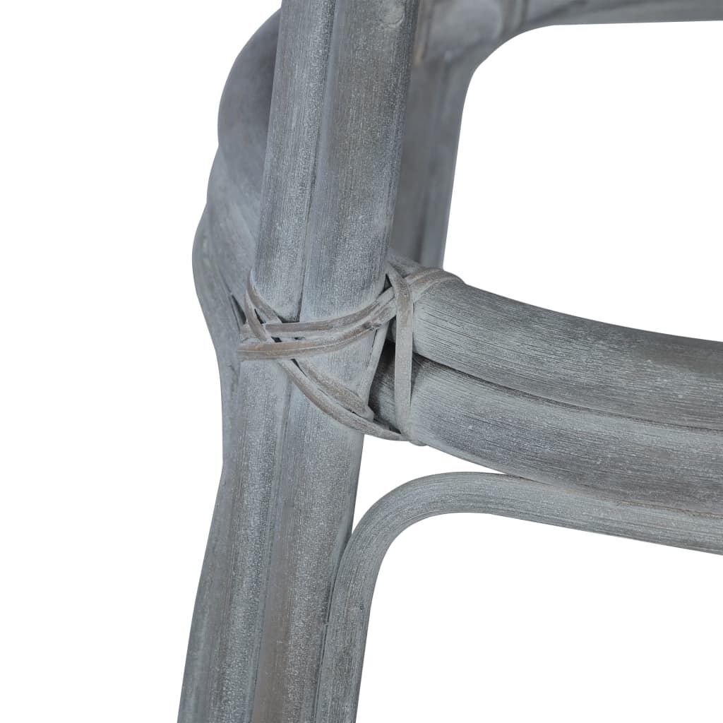 vidaXL Bar Stools 2 pcs Grey Rattan